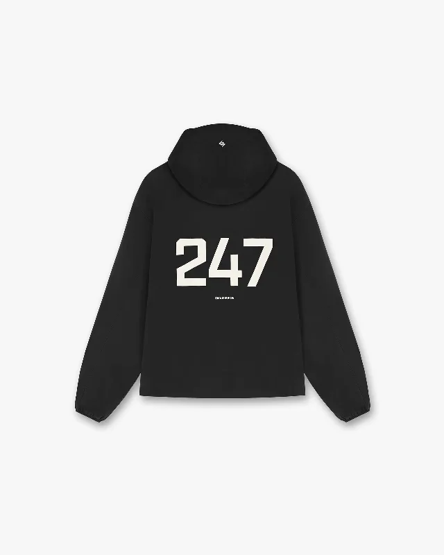 247 Hooded Training Jacket - Jet Black