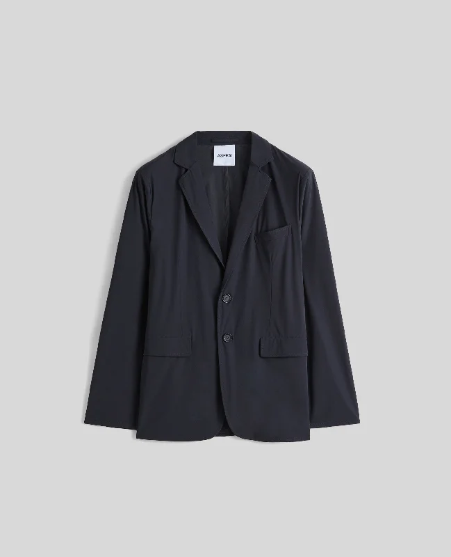 BLAZER IN NYLON STRETCH - NAVY