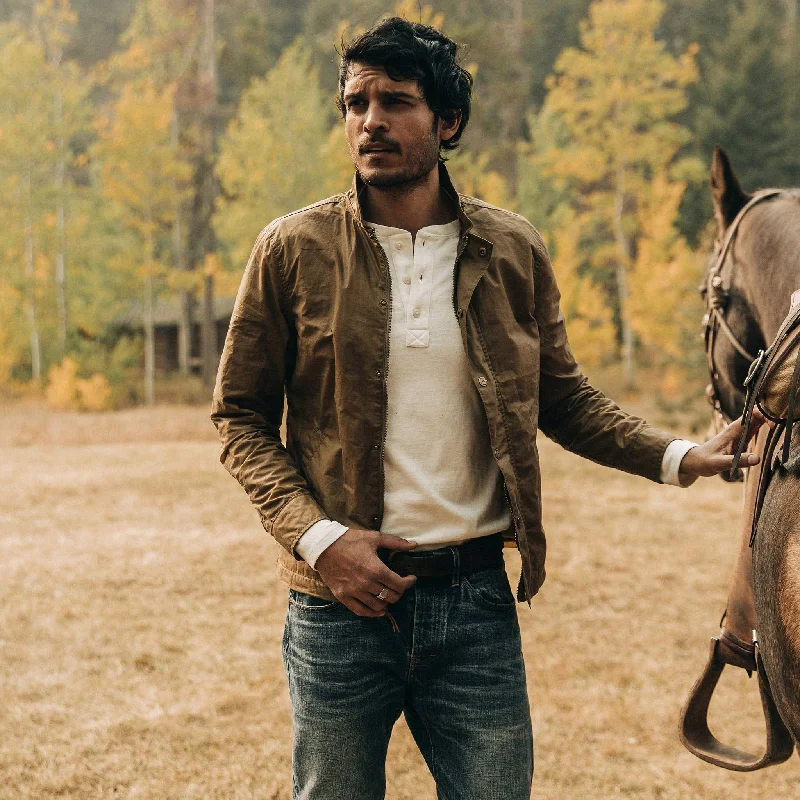 The Bomber Jacket in Field Tan Wax Canvas