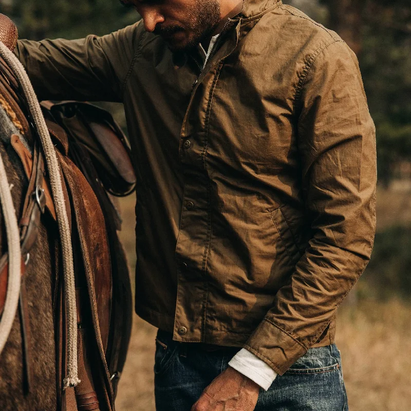 The Bomber Jacket in Field Tan Wax Canvas