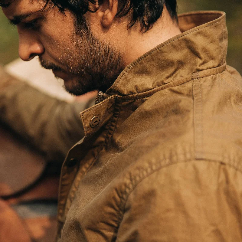 The Bomber Jacket in Field Tan Wax Canvas