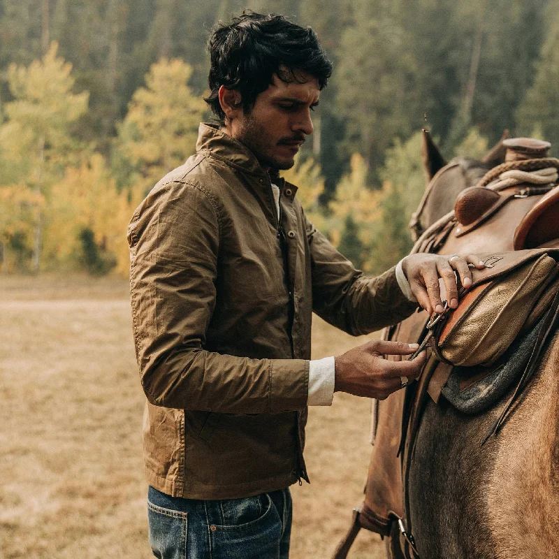 The Bomber Jacket in Field Tan Wax Canvas