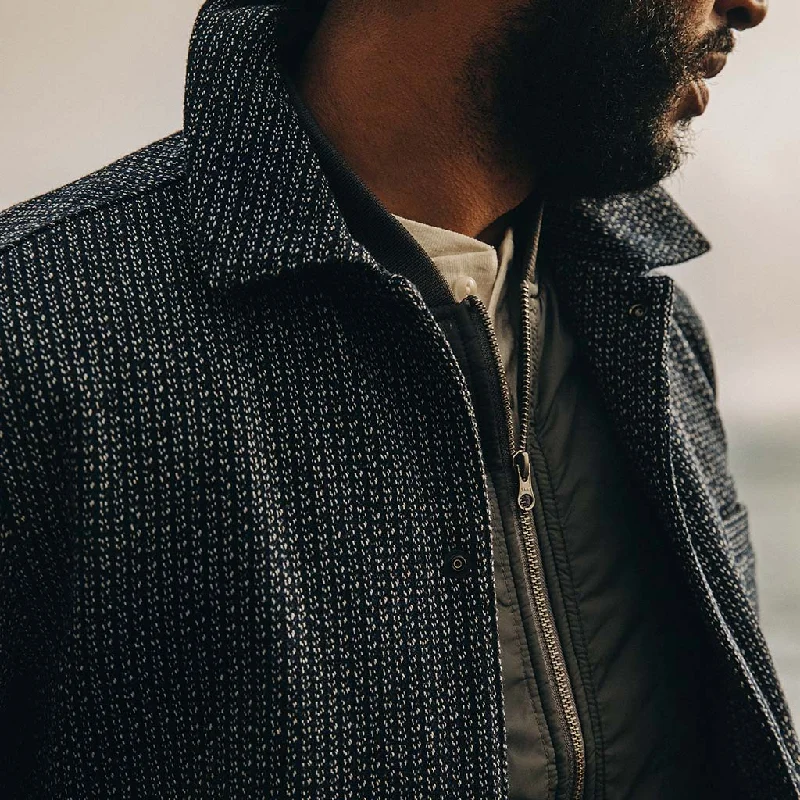 The Decker Jacket in Navy Wool Beach Cloth