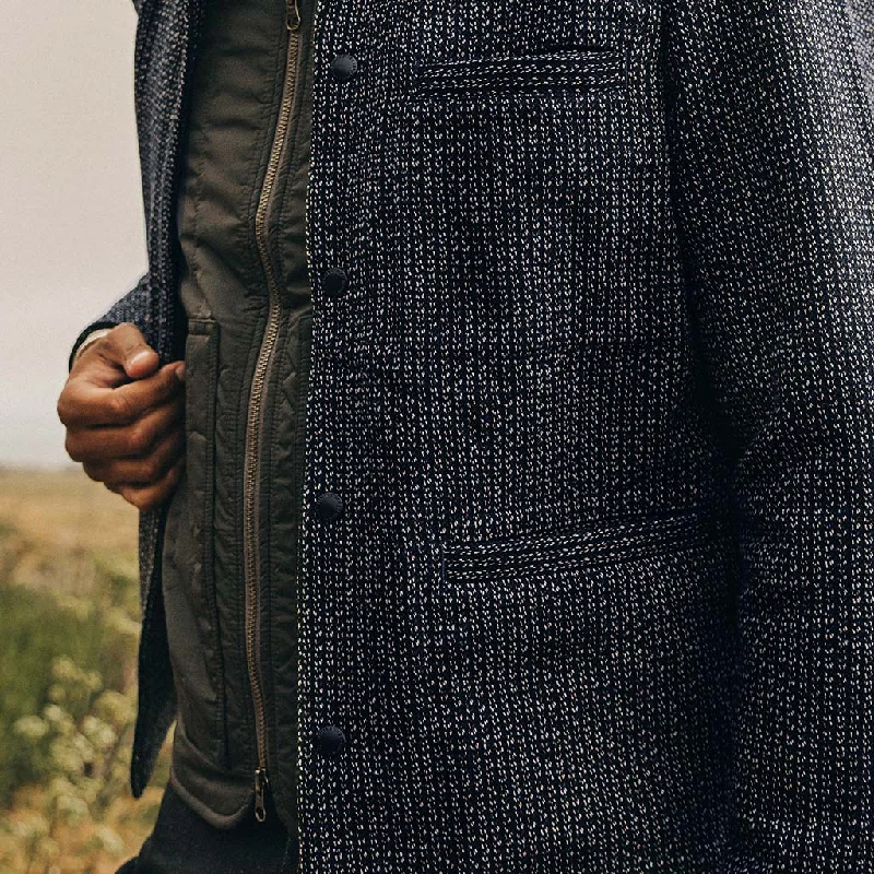 The Decker Jacket in Navy Wool Beach Cloth