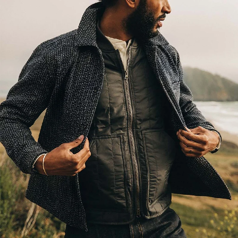 The Decker Jacket in Navy Wool Beach Cloth