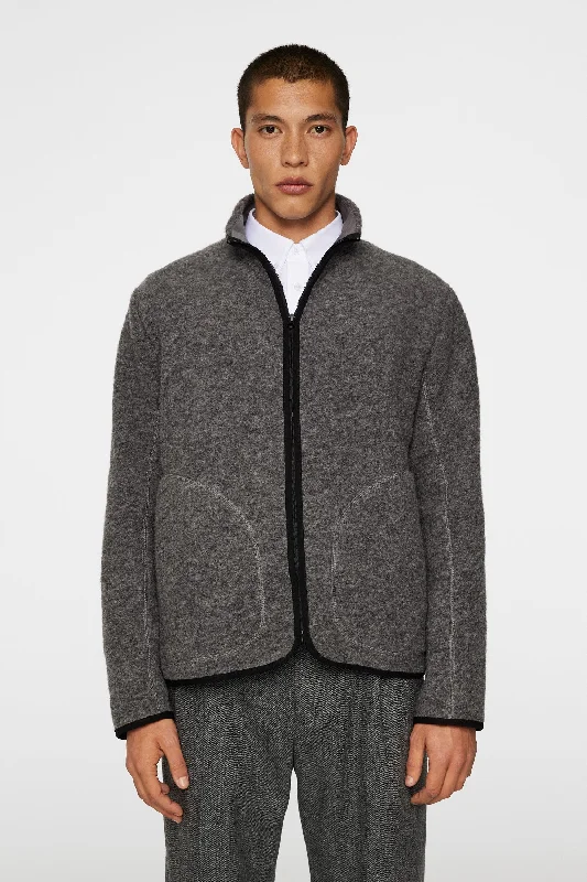 Dustin Wool Fleece Jacket / Light Grey Melange