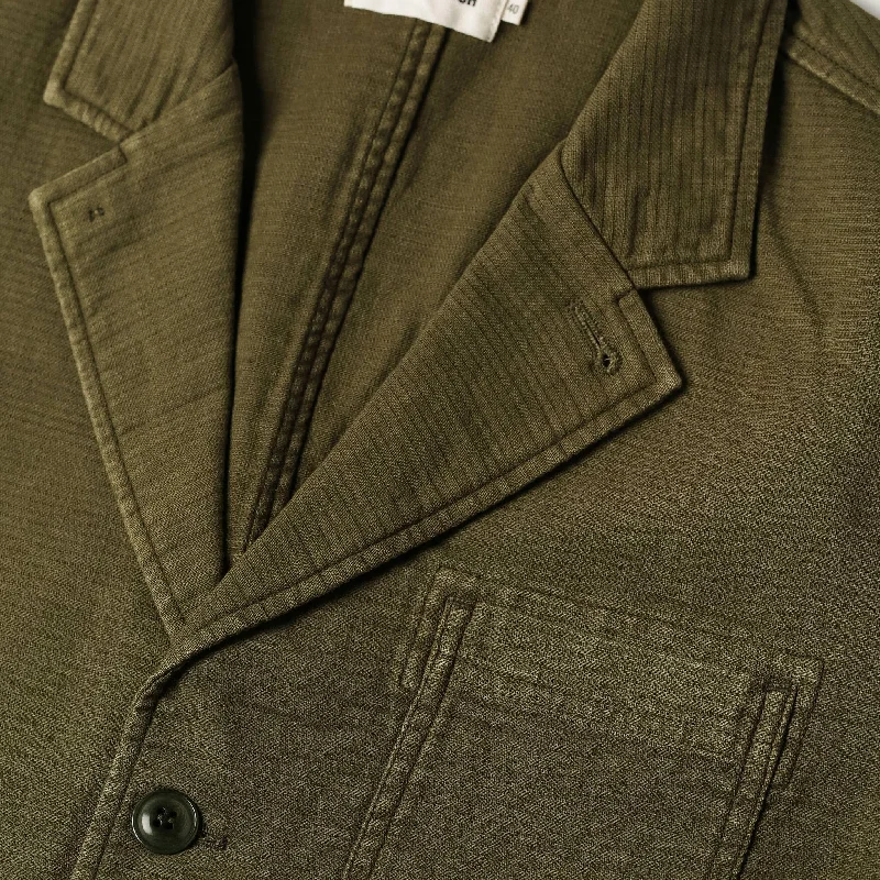 The Emerson Jacket in Olive Double Cloth