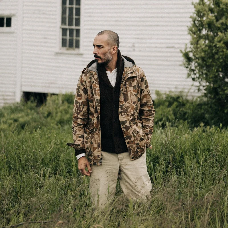 The Explorer Jacket in Vintage Arid Camo Dry Wax