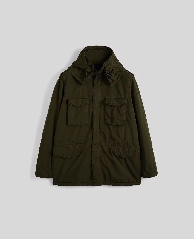 FIELD JACKET NEW CAMP IN NYLON - VERDE