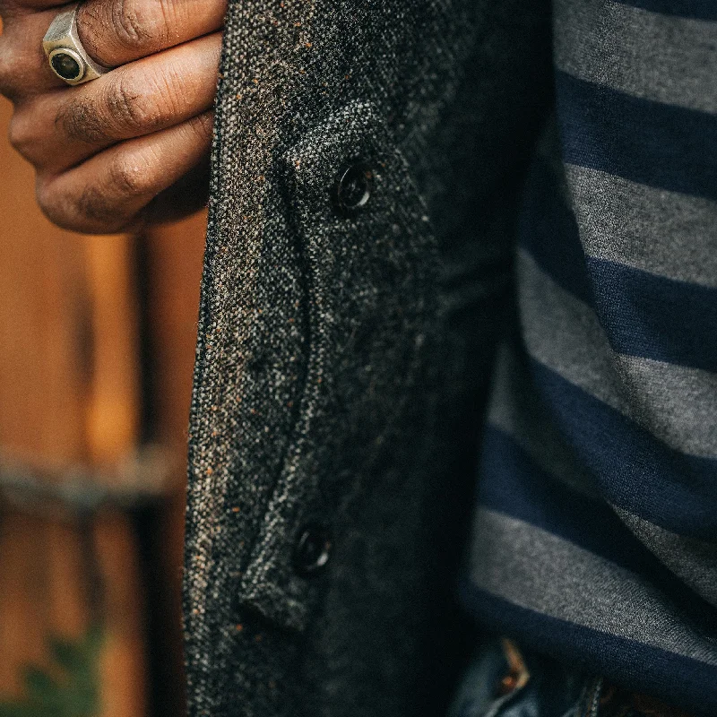 The Gibson Jacket in Charcoal Birdseye Wool