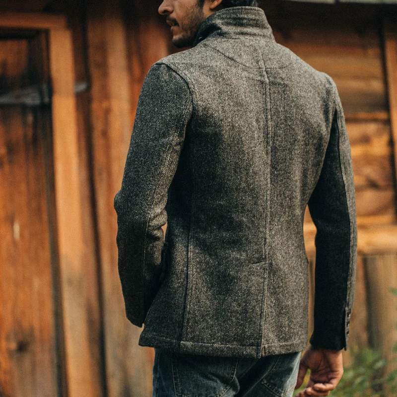 The Gibson Jacket in Charcoal Birdseye Wool