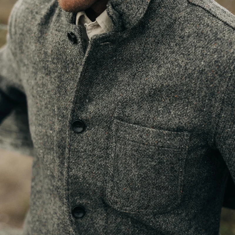 The Gibson Jacket in Khaki Donegal Wool