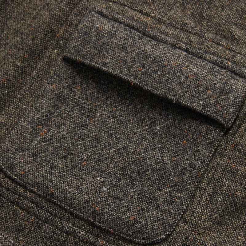 The Gibson Jacket in Khaki Donegal Wool