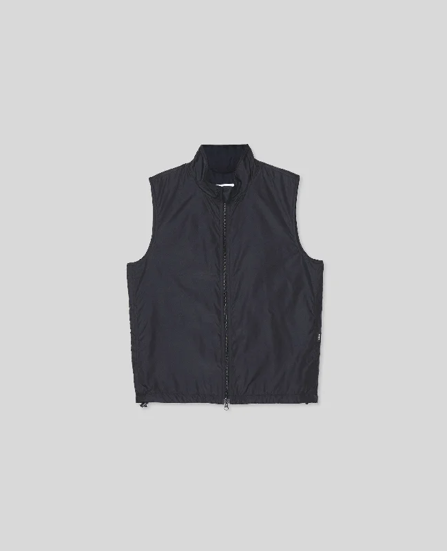 GILET VERNES IN NYLON - NERO