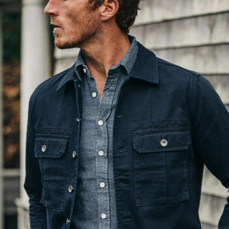 The HBT Jacket in Washed Navy