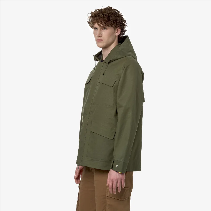 ERHAL LINEN BLEND 2L - Jackets - Mid - Man - GREEN CYPRESS-SILVER