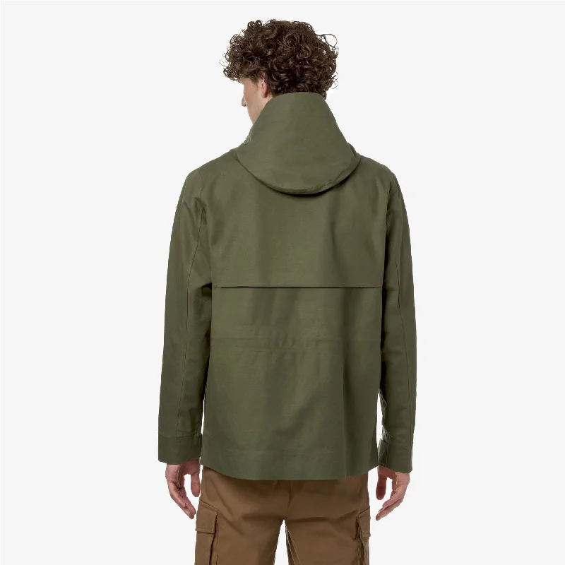 ERHAL LINEN BLEND 2L - Jackets - Mid - Man - GREEN CYPRESS-SILVER