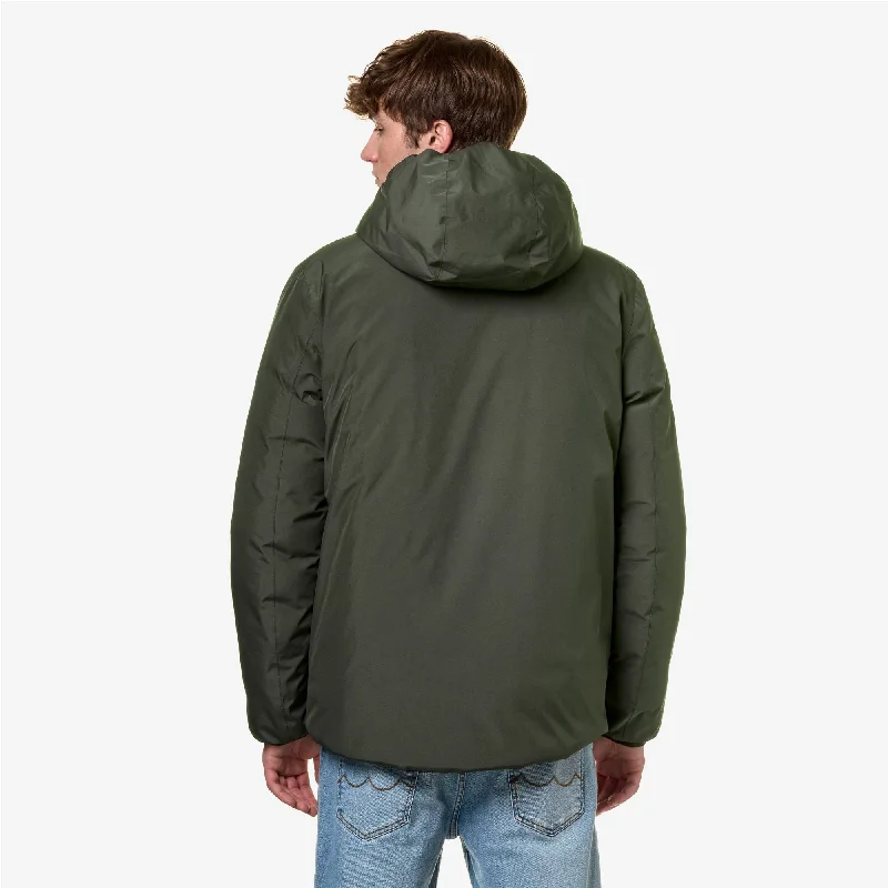 JACK ST THERMO REVERSIBLE - Jackets - Short - Man - GREEN B -BLACK P