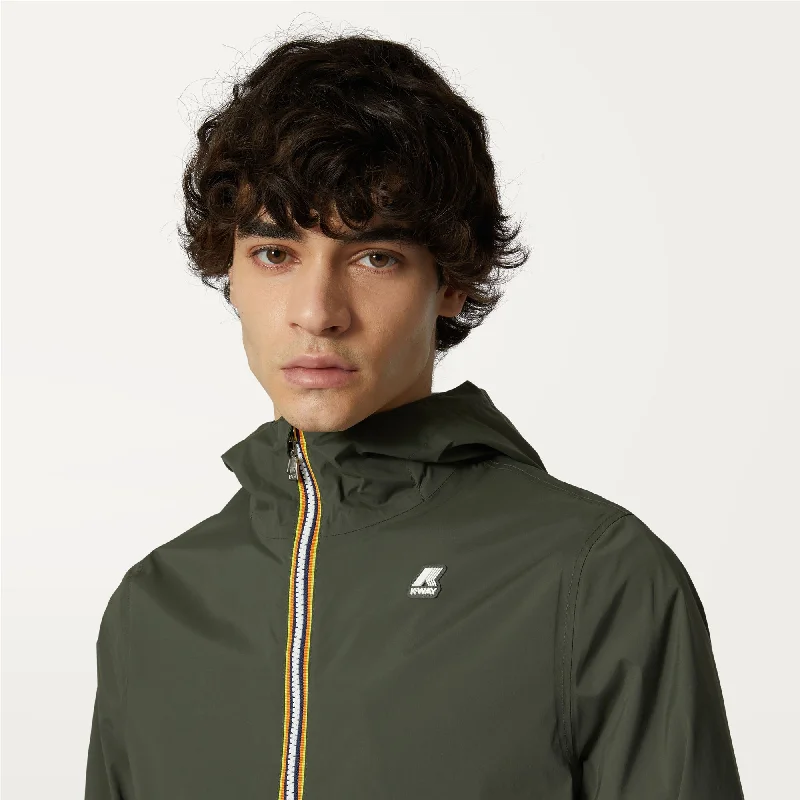 JACK  STRETCH NYLON JERSEY - Jackets - Short - Man - GREEN BLACKISH