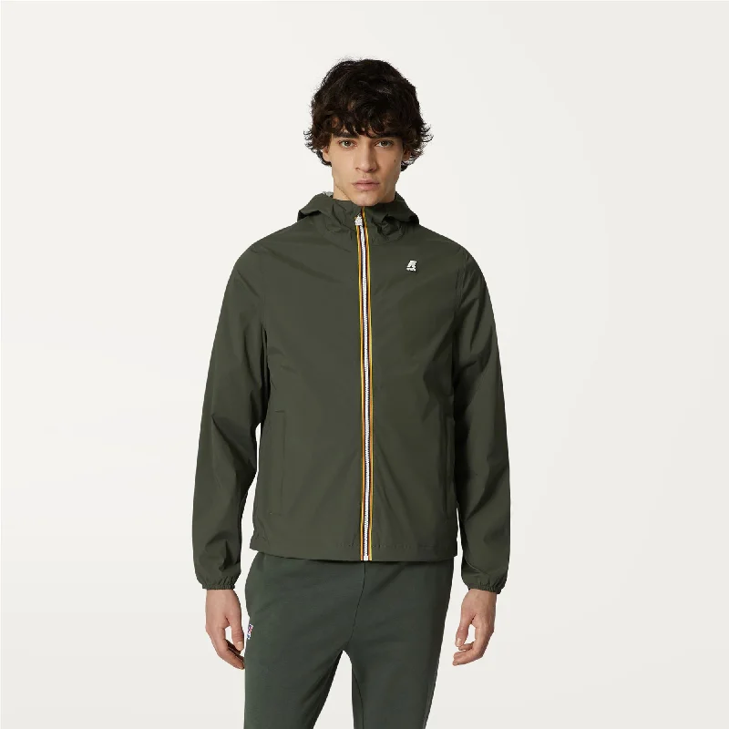 JACK  STRETCH NYLON JERSEY - Jackets - Short - Man - GREEN BLACKISH