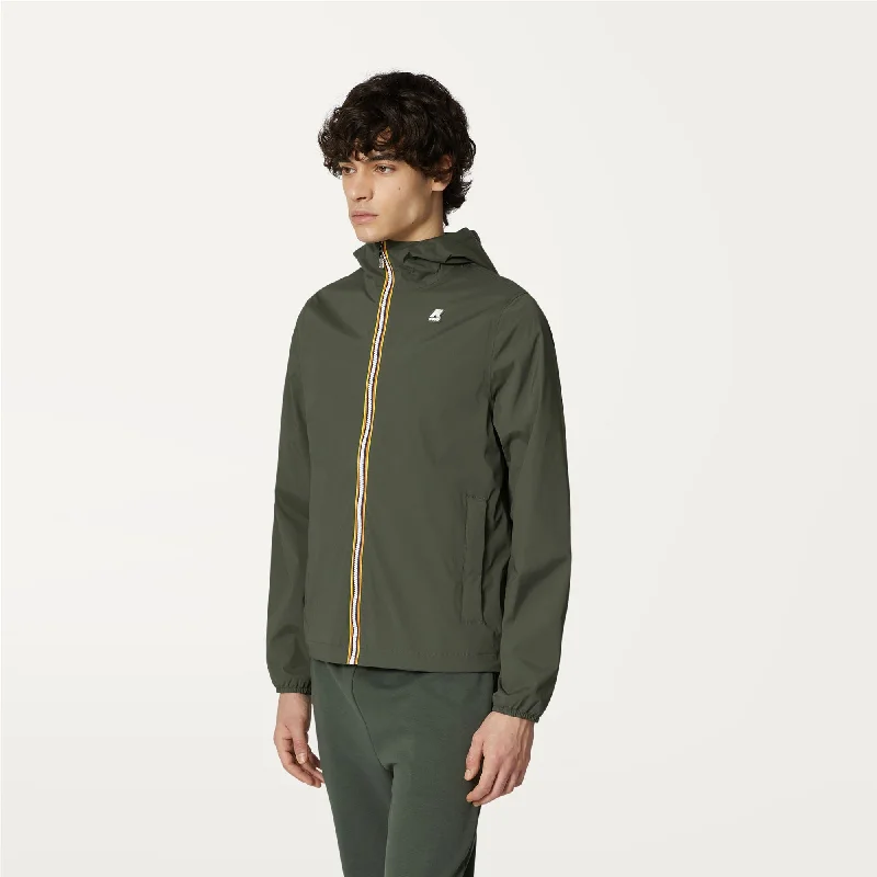 JACK  STRETCH NYLON JERSEY - Jackets - Short - Man - GREEN BLACKISH