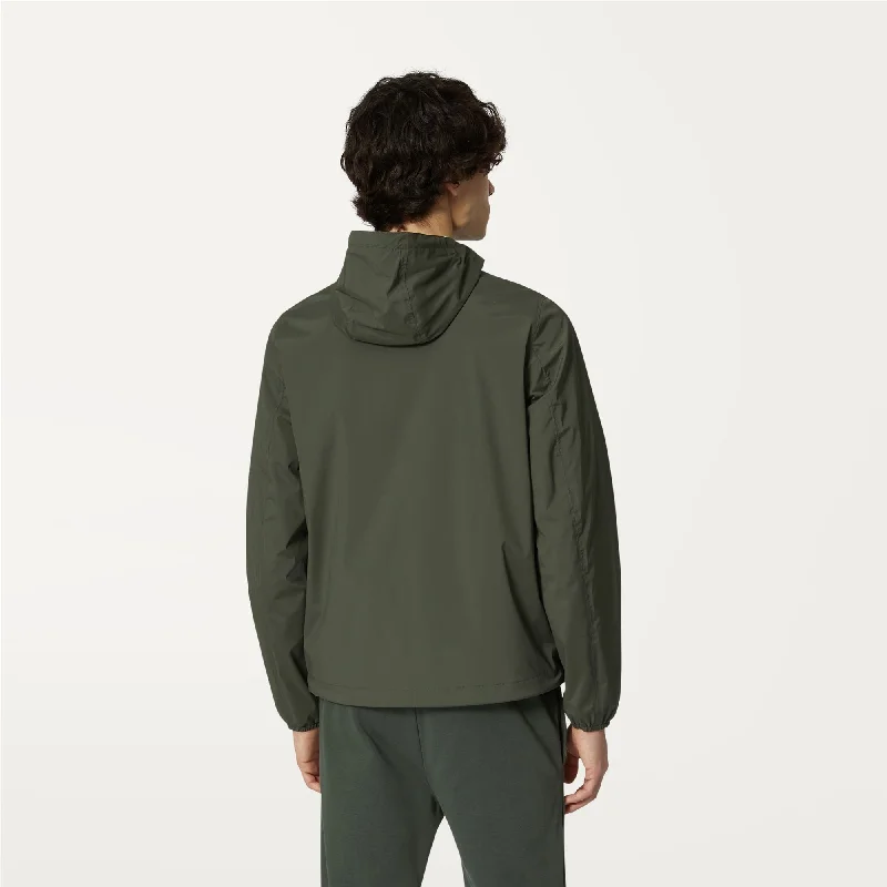 JACK  STRETCH NYLON JERSEY - Jackets - Short - Man - GREEN BLACKISH