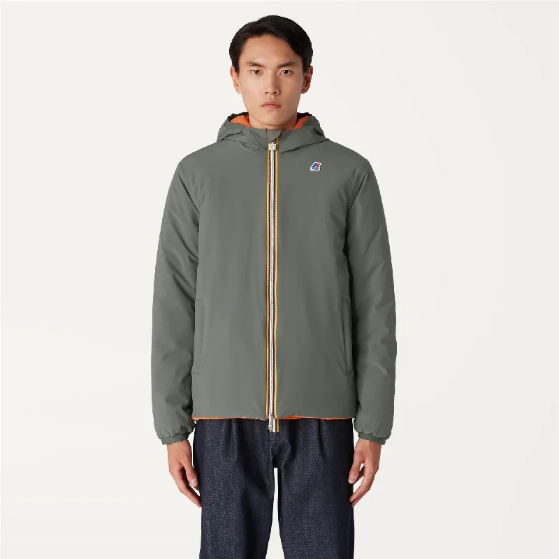 JACQUES WARM REVERSIBLE - Jackets - Short - Man - GREEN BLACKISH-ORANGE RUST