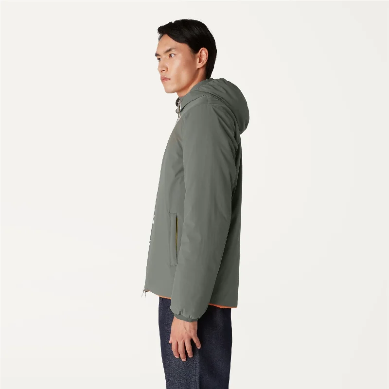 JACQUES WARM REVERSIBLE - Jackets - Short - Man - GREEN BLACKISH-ORANGE RUST