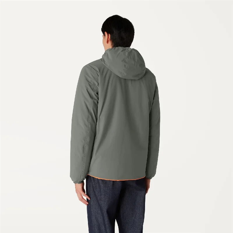 JACQUES WARM REVERSIBLE - Jackets - Short - Man - GREEN BLACKISH-ORANGE RUST