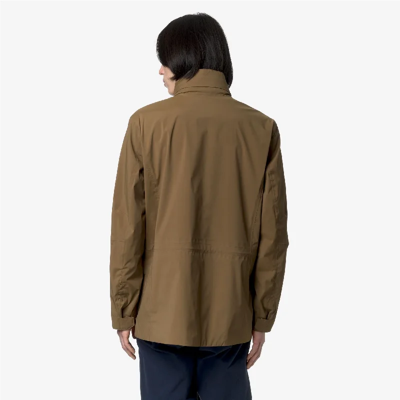 MANPHY STRETCH NYLON JERSEY - Jackets - Short - Man - BROWN CORDA