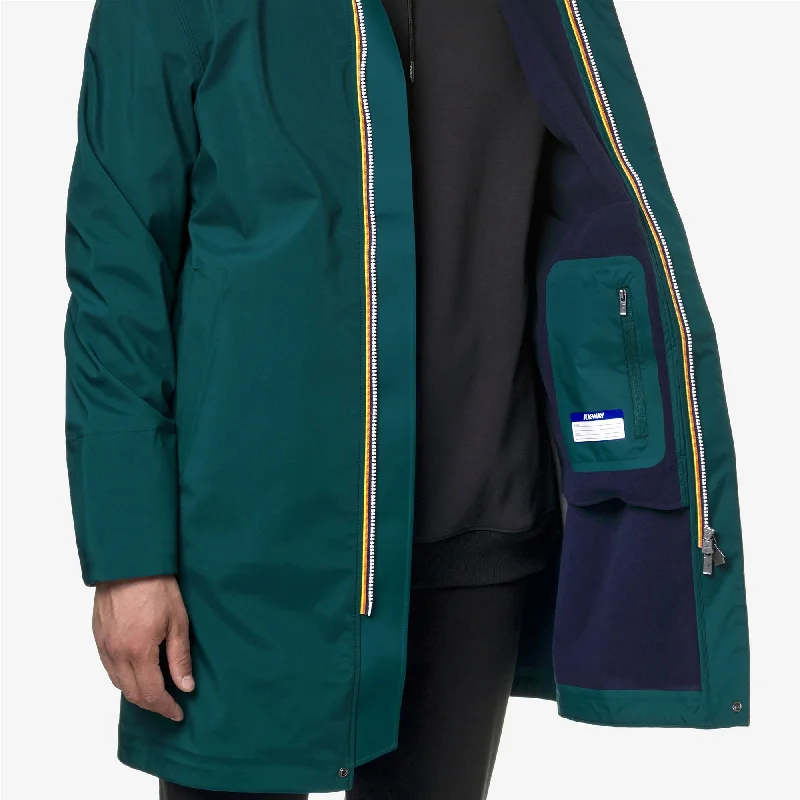 THOMAS BONDED - Jackets - Long - Man - GREEN P-BLUE D