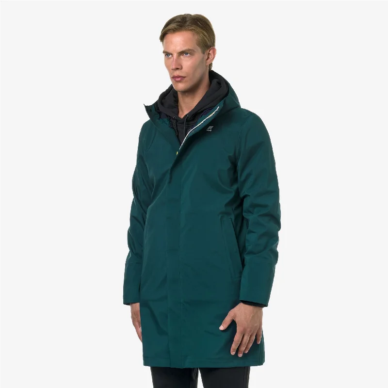 THOMAS BONDED - Jackets - Long - Man - GREEN P-BLUE D