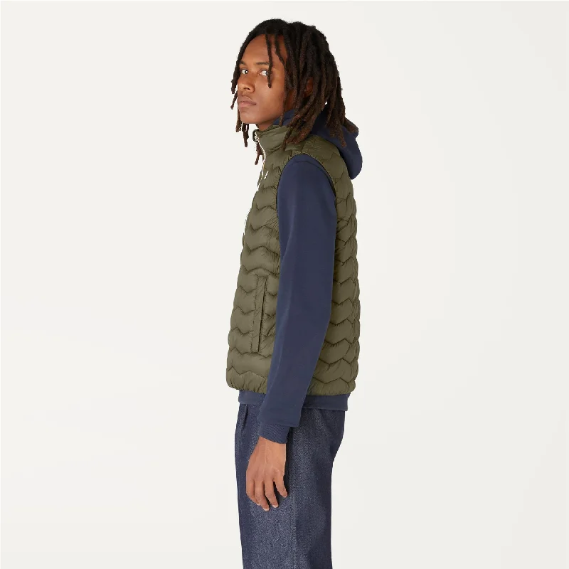 VALEN QUILTED WARM - Jackets - Vest - Man - GREEN BLACKISH