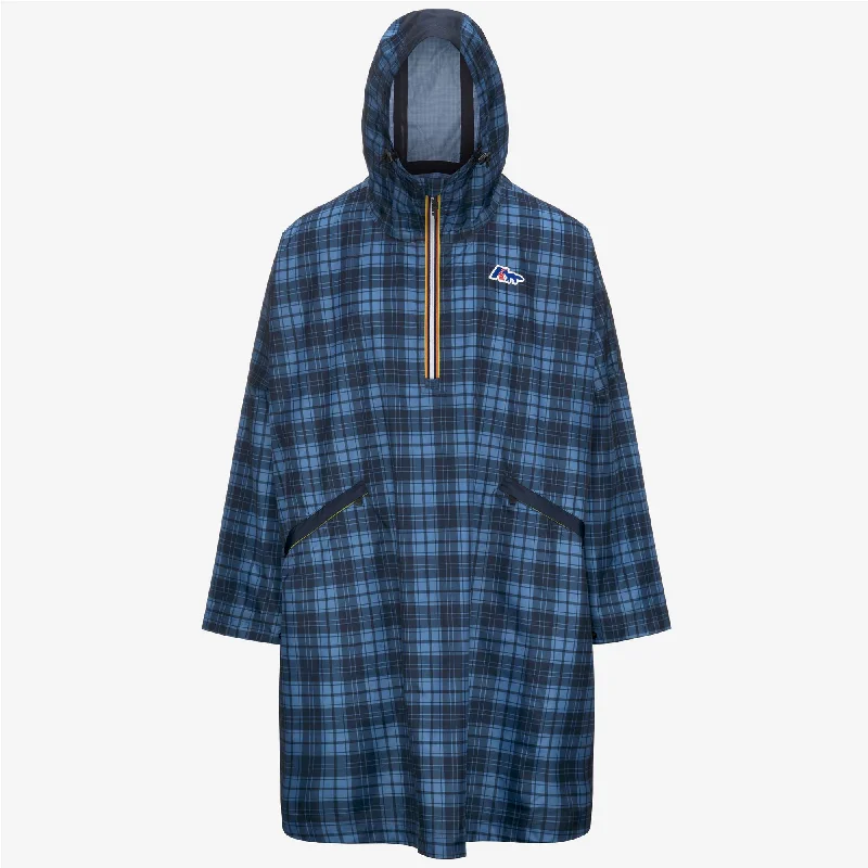 LE VRAI 3.0 TERENCE GRAP MK - Jackets - PONCHO - Unisex - CHECK BLUE