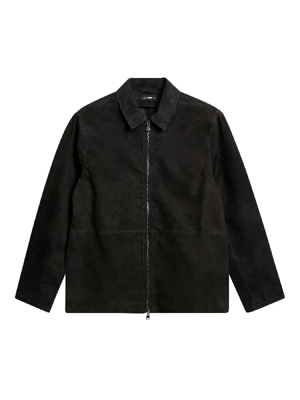 Jonah WR Suede Overshirt / Washed Black