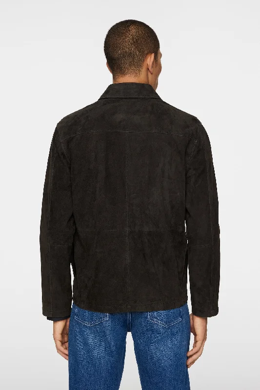 Jonah WR Suede Overshirt / Washed Black