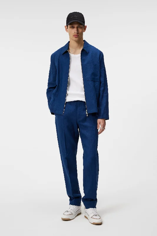 Julius Linen Overshirt / Estate Blue