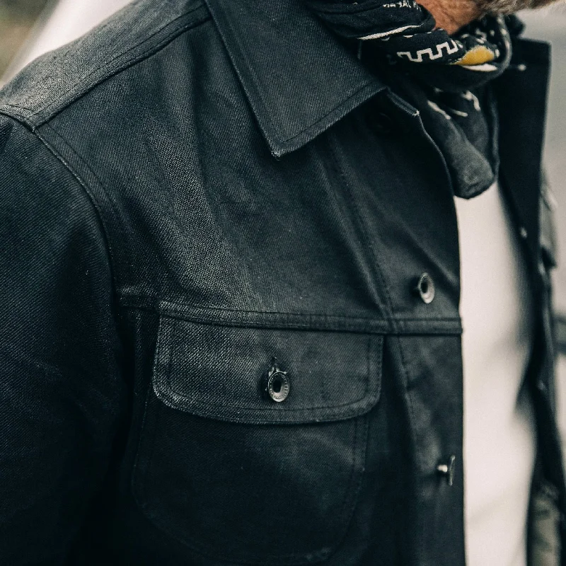 The Long Haul Jacket in Black Over-dye Selvage