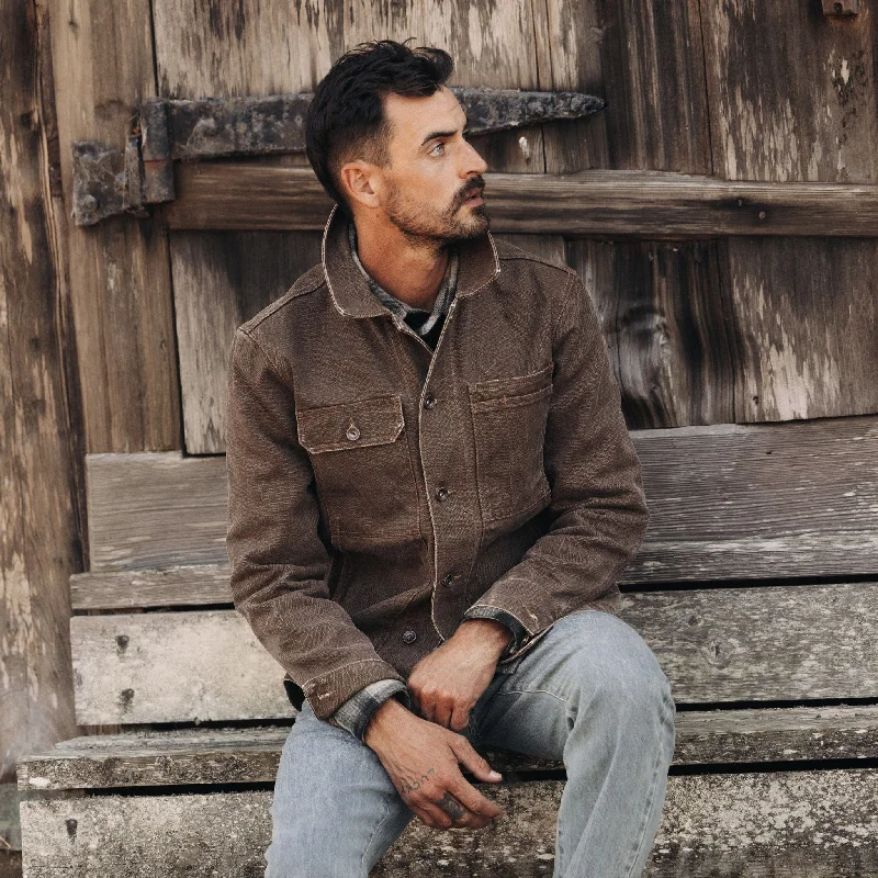 The Longshore Jacket in Aged Penny Chipped Canvas