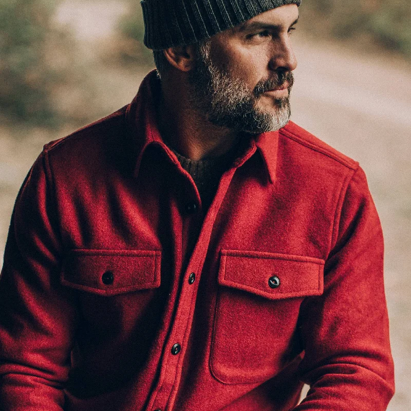 The Maritime Shirt Jacket in Clifford Red