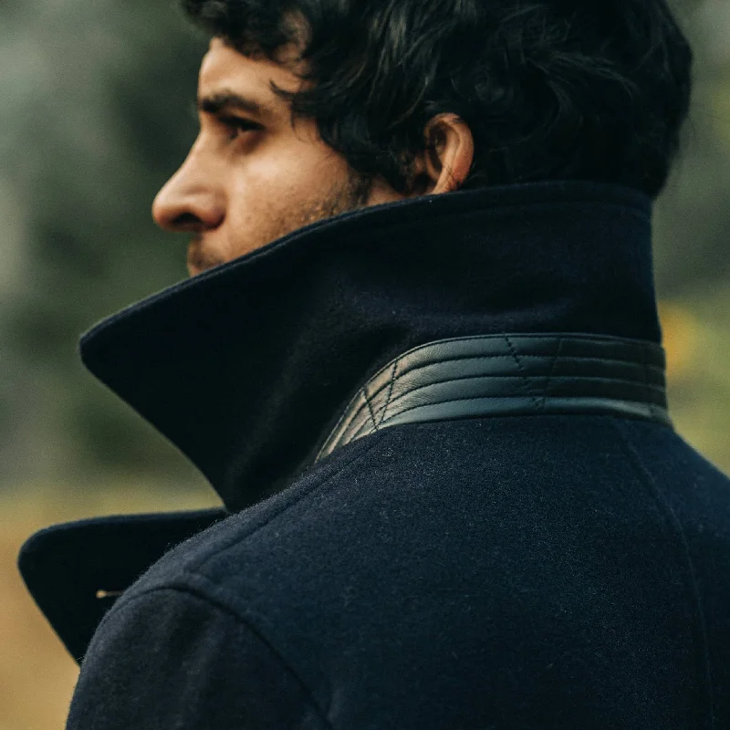 The Mendocino Peacoat in Navy Wool