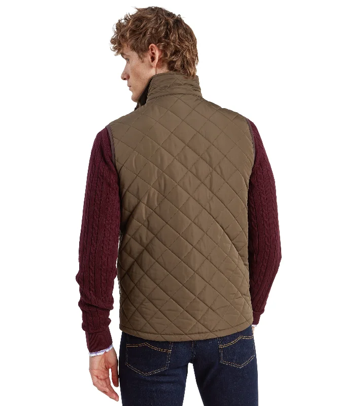 Barrowden Quilt Gilet - Olive