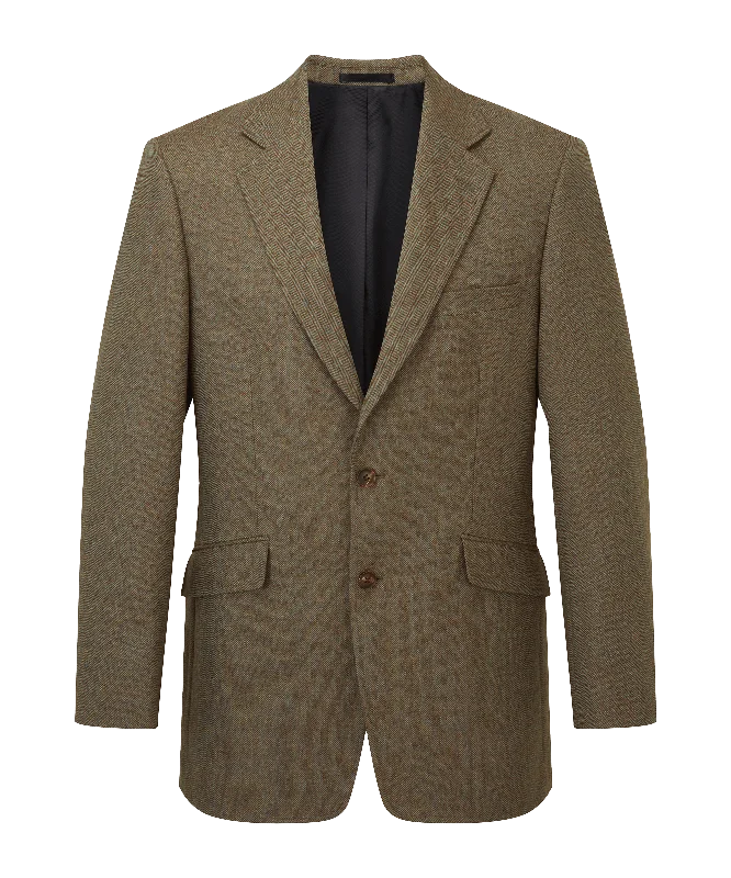 Belgrave Tweed Sports Jacket - Loden Green Herringbone Tweed