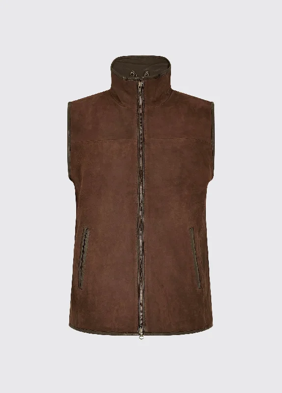 Dunhill Leather Vest Jacket - Walnut