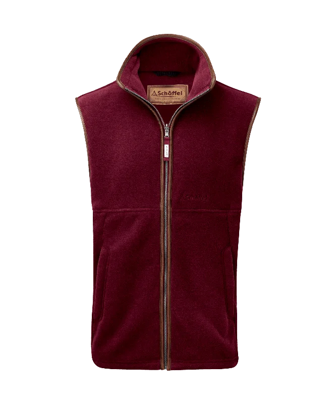 Oakham Fleece Gilet - Claret