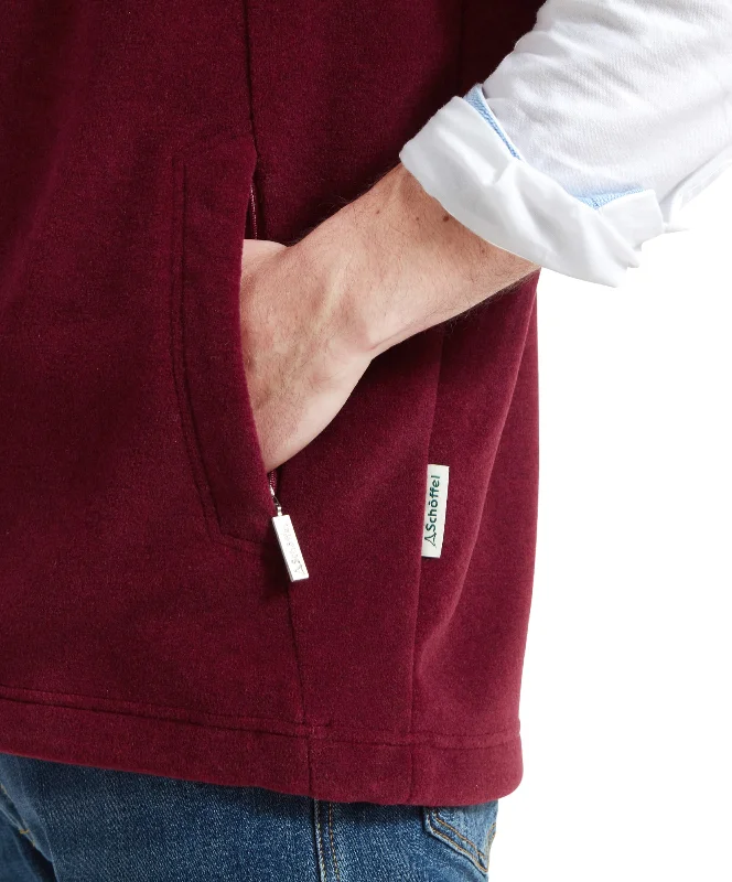 Oakham Fleece Gilet - Claret