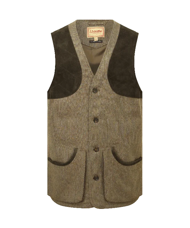 Ptarmigan Tweed Waistcoat II - Loden Green Herringbone Tweed