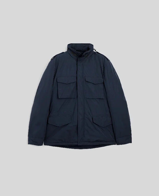 MINI FIELD JACKET VENTO IN TAFFETA DI NYLON - NAVY