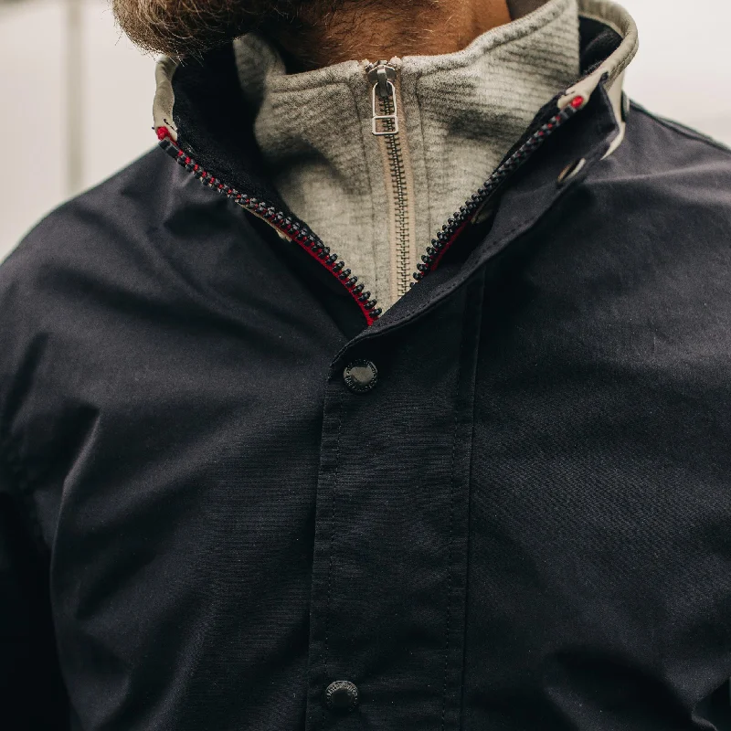 The Navigator Jacket in Natural and Navy Colorblock