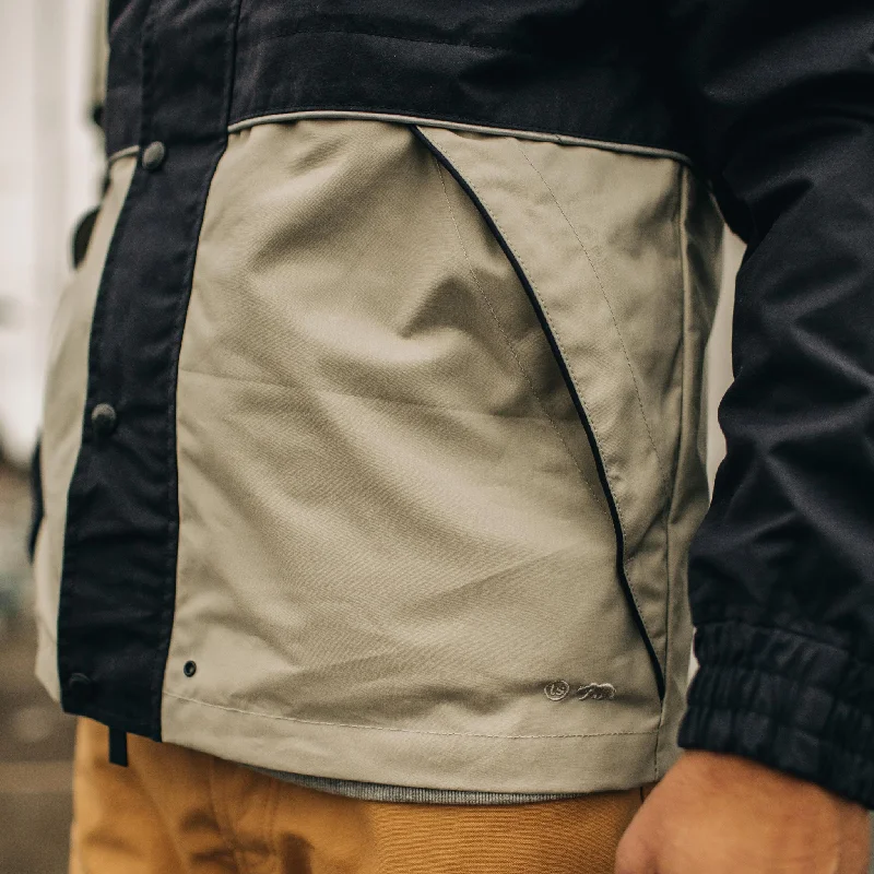 The Navigator Jacket in Natural and Navy Colorblock